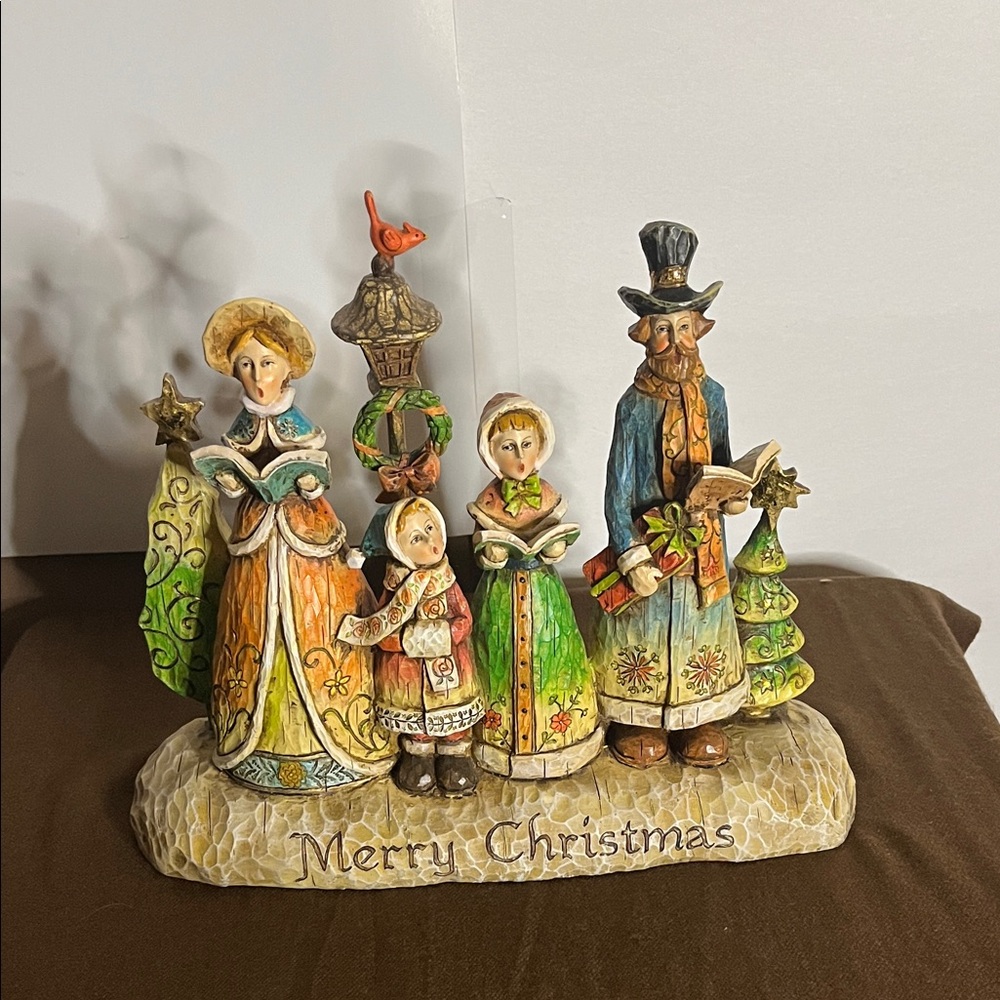 😄Christmas carollers statue figure holiday decor